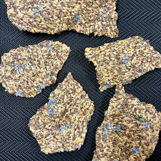 🌿 Soulful "Don’t Forget Me" Flax seed Crackers