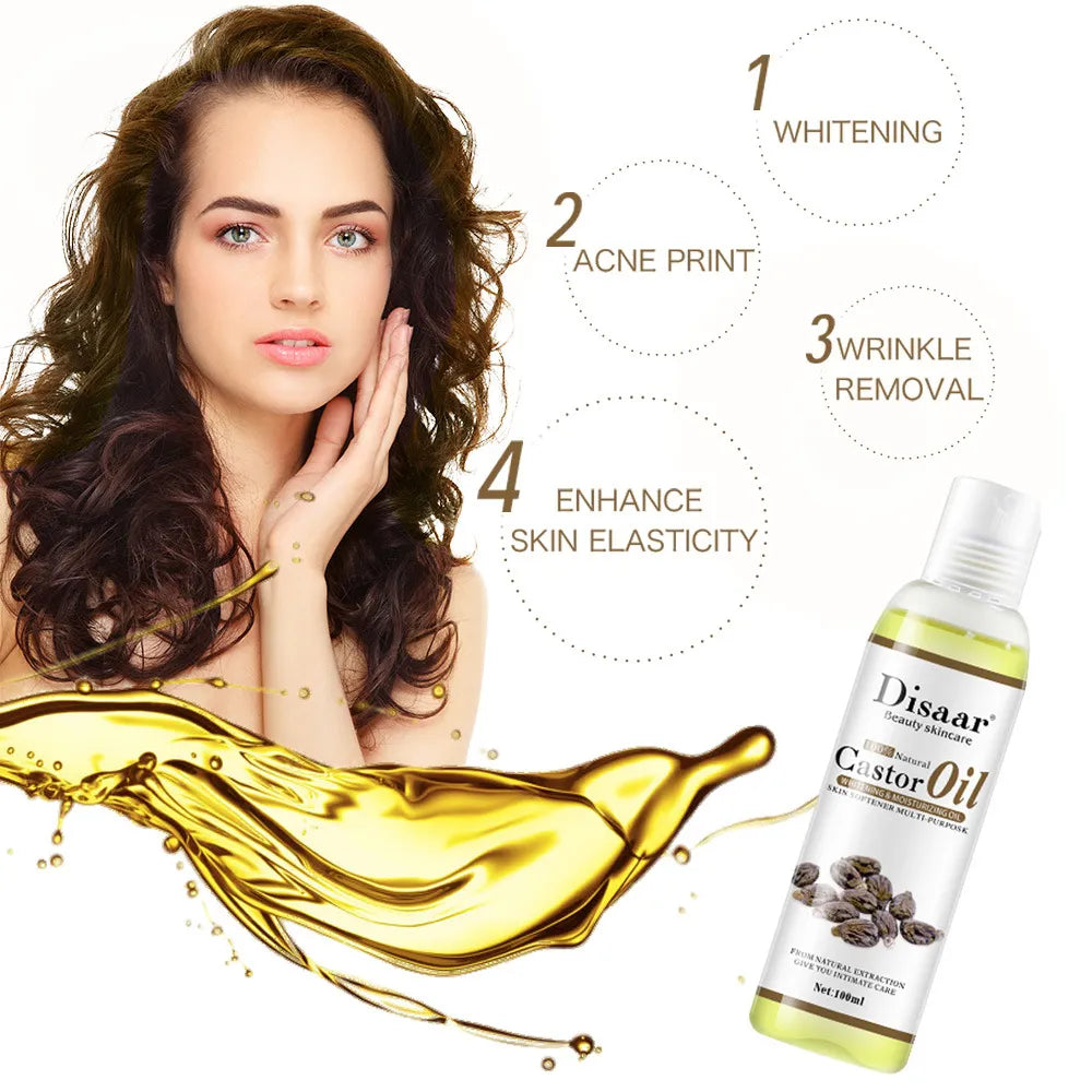 Organic Castor Oil Body Relaxation Massage Essential Oil Mixing Moisturizing Body Emollient Brightening Oil 100ml
