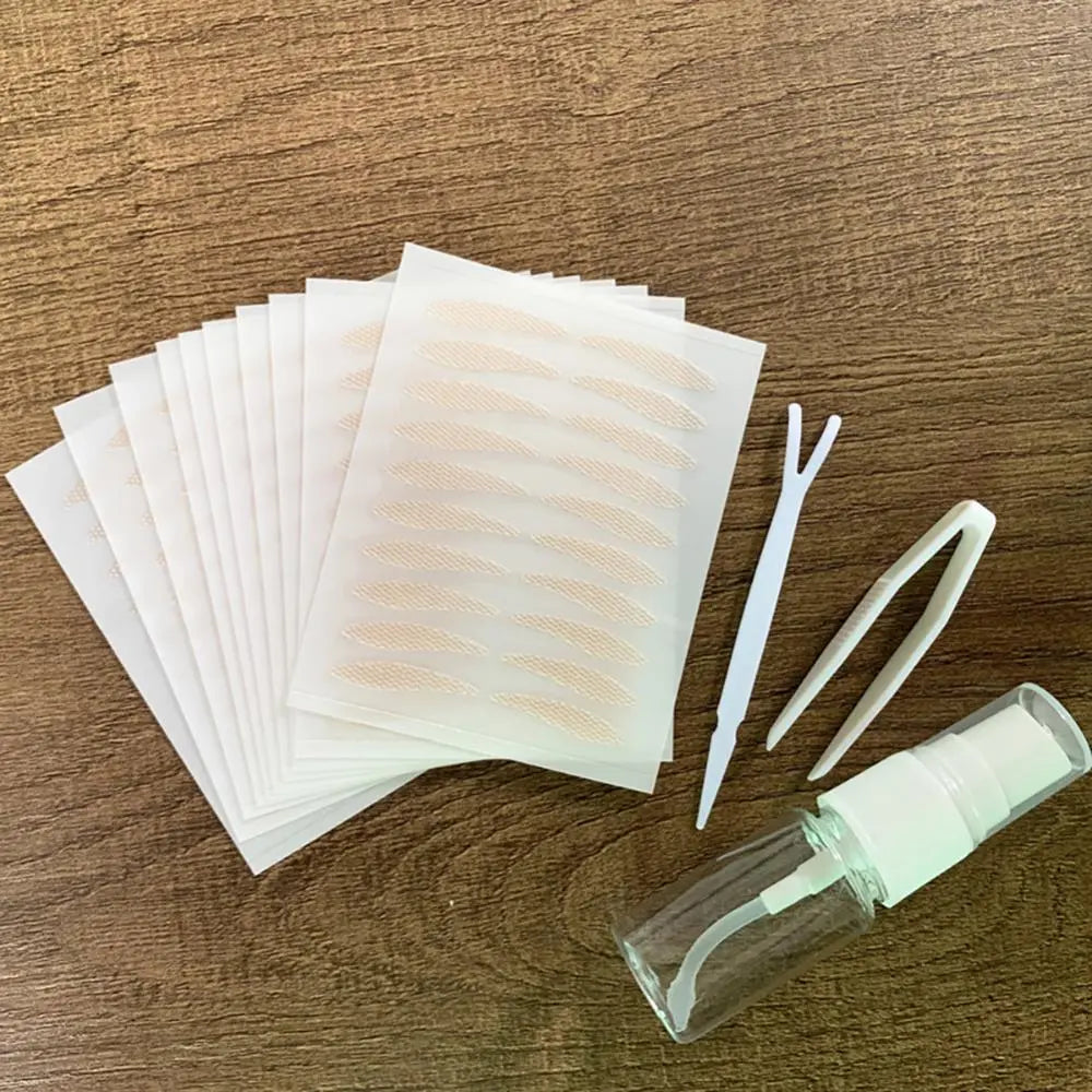 Invisible Eyelid Sticker Set With Water Spray Bottle Transparent Self Adhesive Double Eye Tape Ladies Eye Makeup Cosmetics Tools