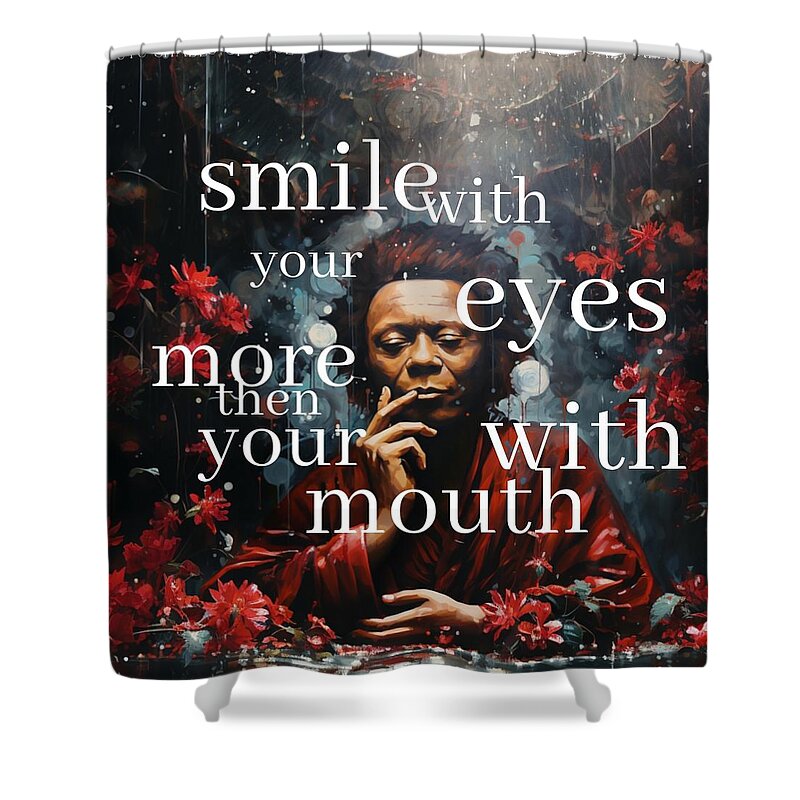 Eyes of Harmony - A Digital Ode to Miles Davis - Shower Curtain
