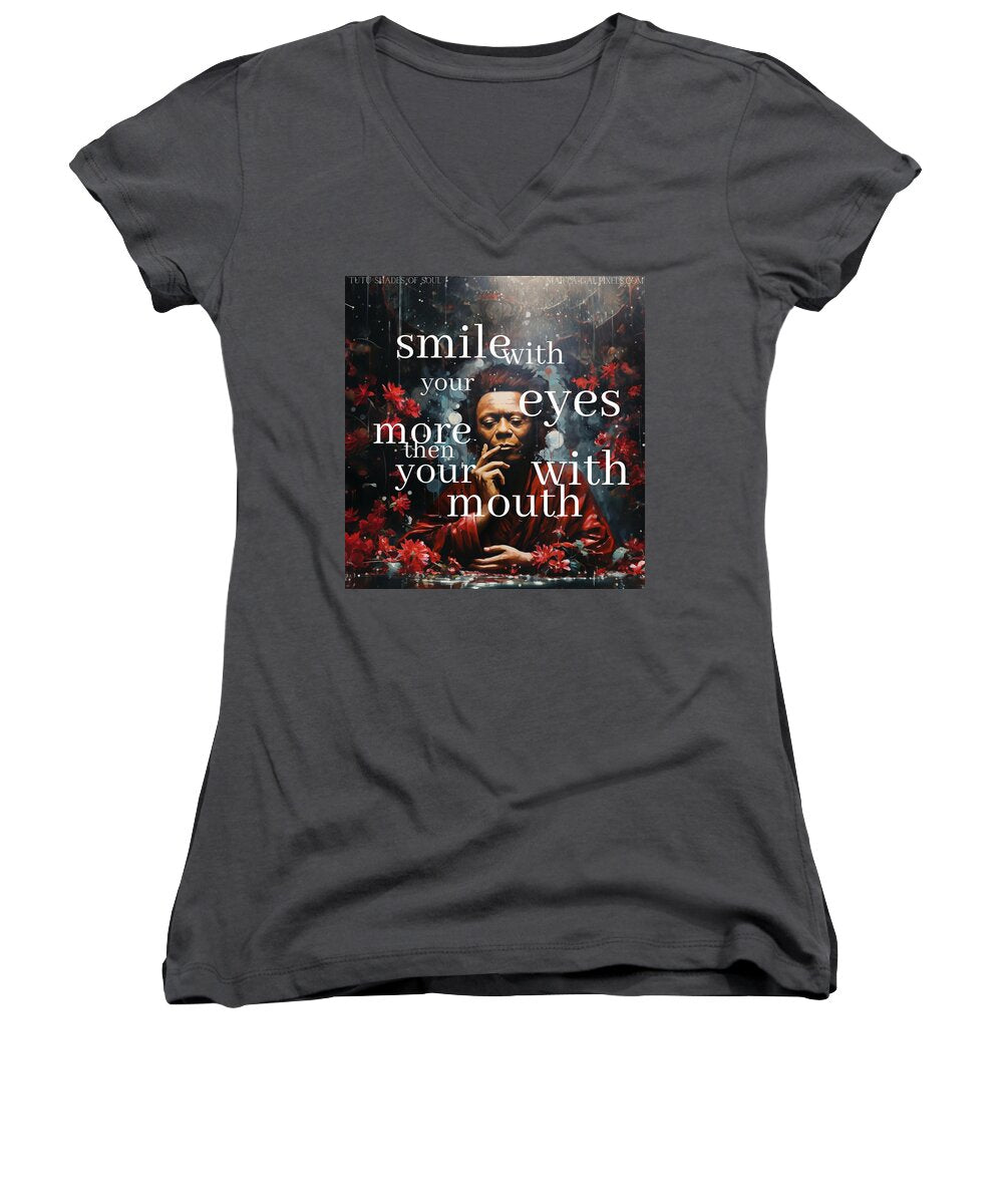 Eyes of Harmony - A Digital Ode to Miles Davis - Women's V-Neck