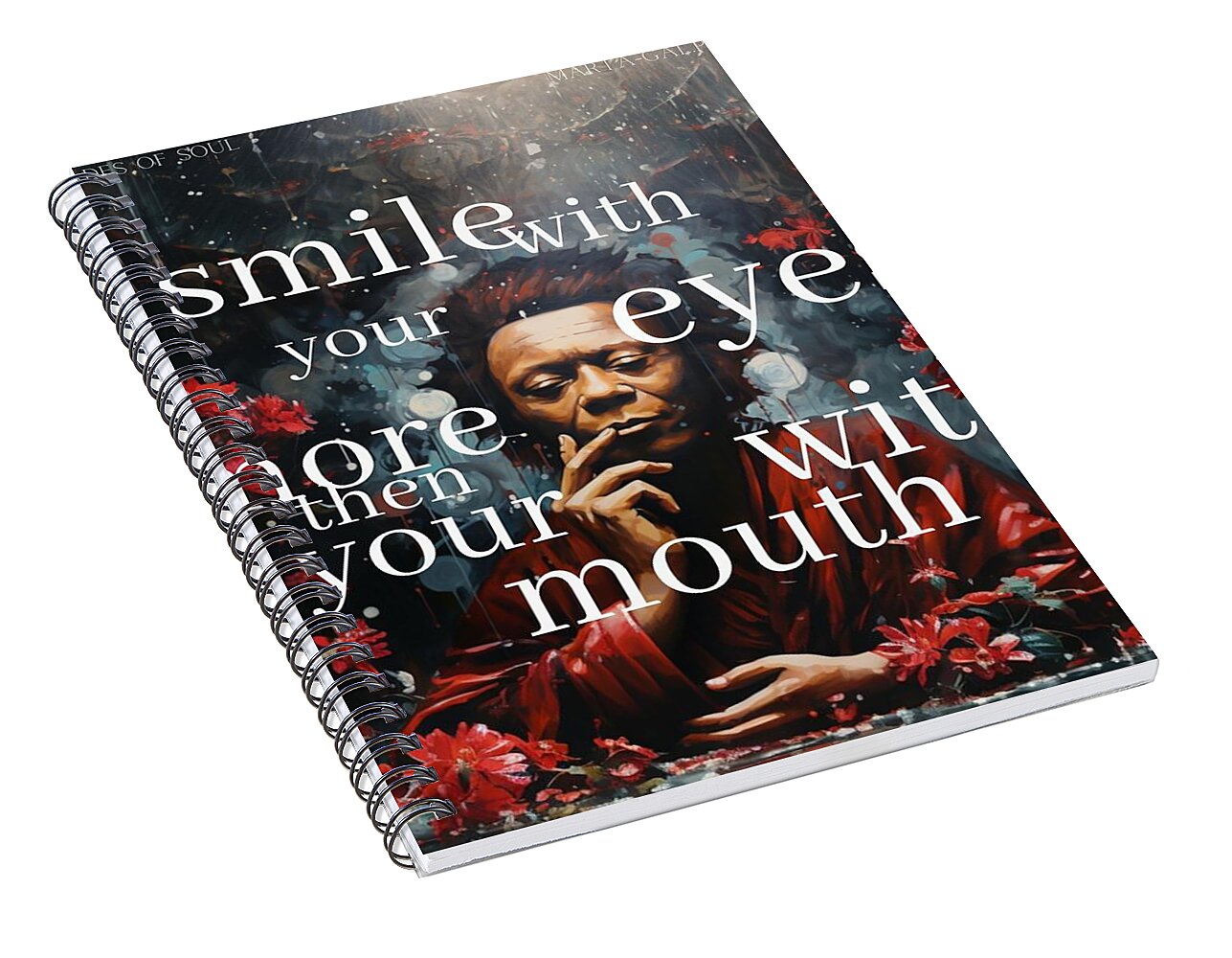 Eyes of Harmony - A Digital Ode to Miles Davis - Spiral Notebook