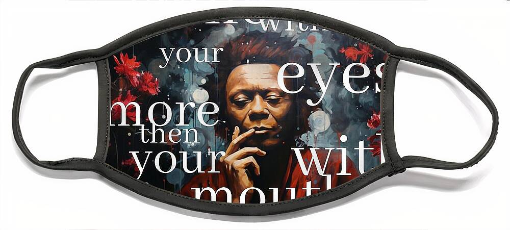 Eyes of Harmony - A Digital Ode to Miles Davis - Face Mask