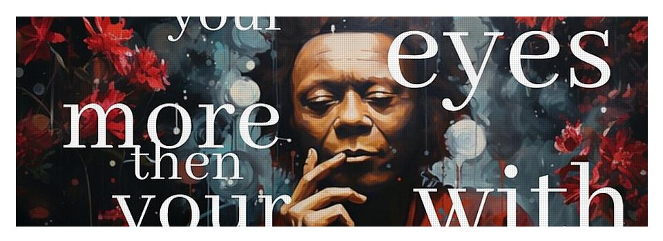 Eyes of Harmony - A Digital Ode to Miles Davis - Yoga Mat
