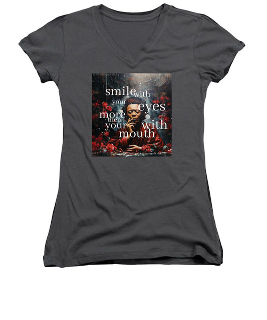 Eyes of Harmony -  A Digital Ode to Miles Davis - Women's V-Neck