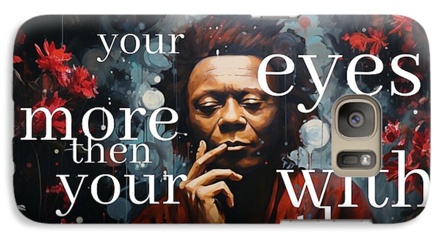 Eyes of Harmony -  A Digital Ode to Miles Davis - Phone Case