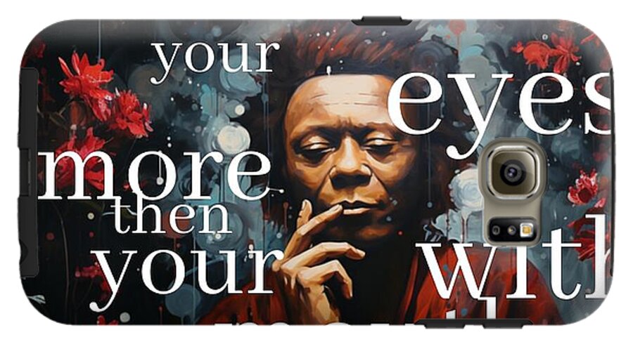 Eyes of Harmony -  A Digital Ode to Miles Davis - Phone Case