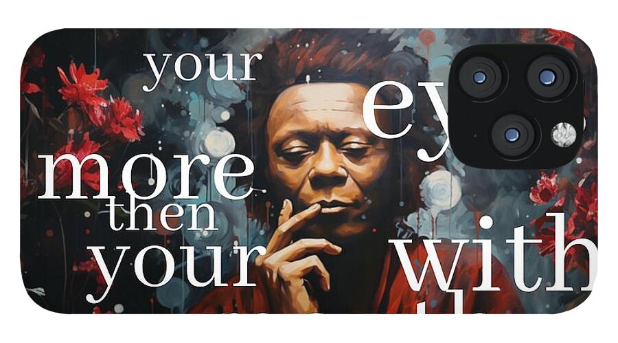 Eyes of Harmony -  A Digital Ode to Miles Davis - Phone Case