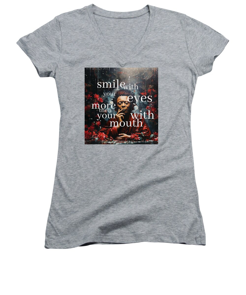 Eyes of Harmony -  A Digital Ode to Miles Davis - Women's V-Neck