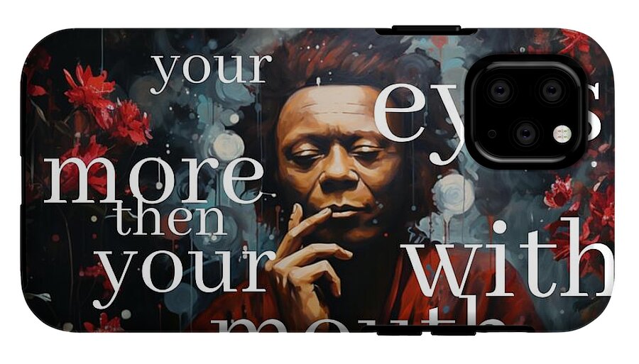 Eyes of Harmony -  A Digital Ode to Miles Davis - Phone Case