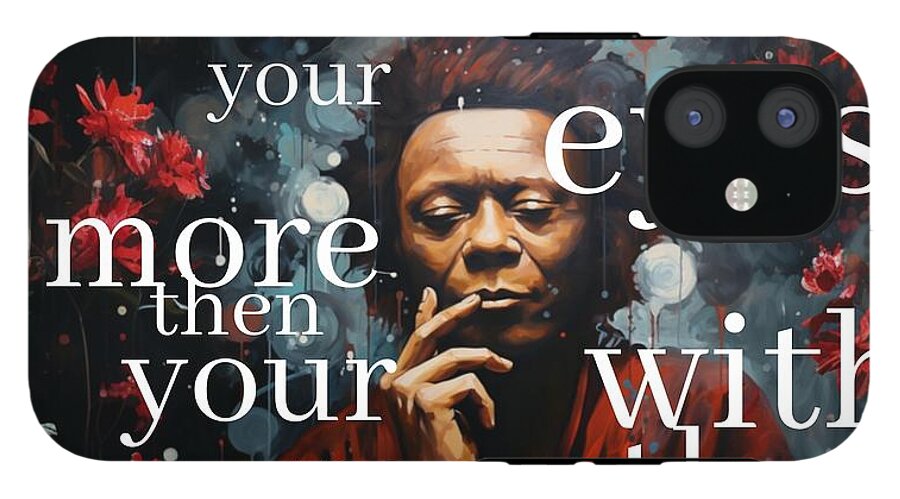 Eyes of Harmony -  A Digital Ode to Miles Davis - Phone Case