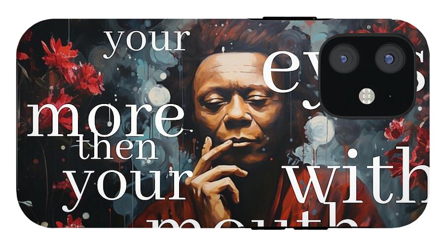 Eyes of Harmony -  A Digital Ode to Miles Davis - Phone Case