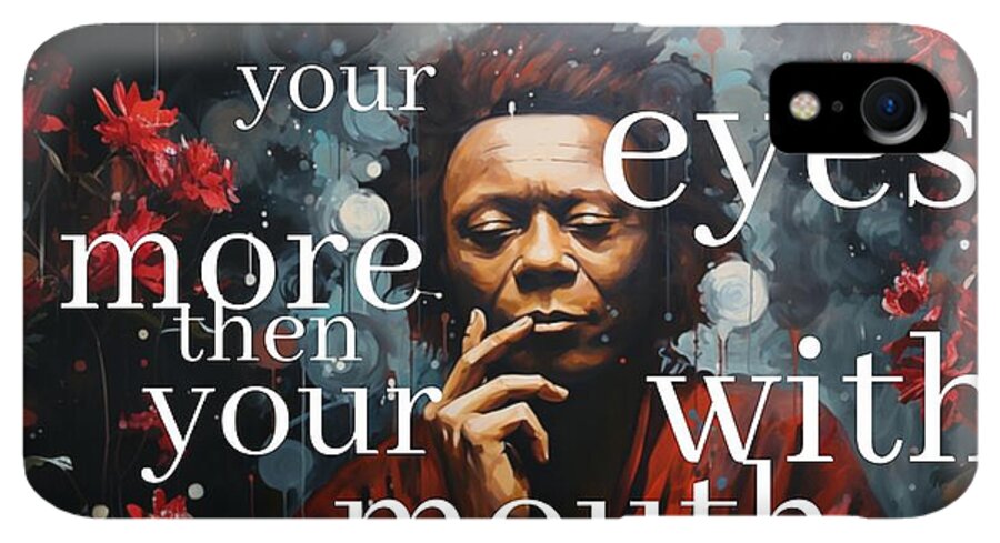 Eyes of Harmony -  A Digital Ode to Miles Davis - Phone Case