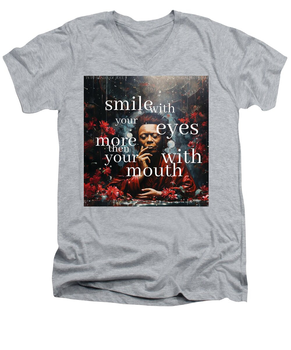 Eyes of Harmony -  A Digital Ode to Miles Davis - Men's V-Neck T-Shirt