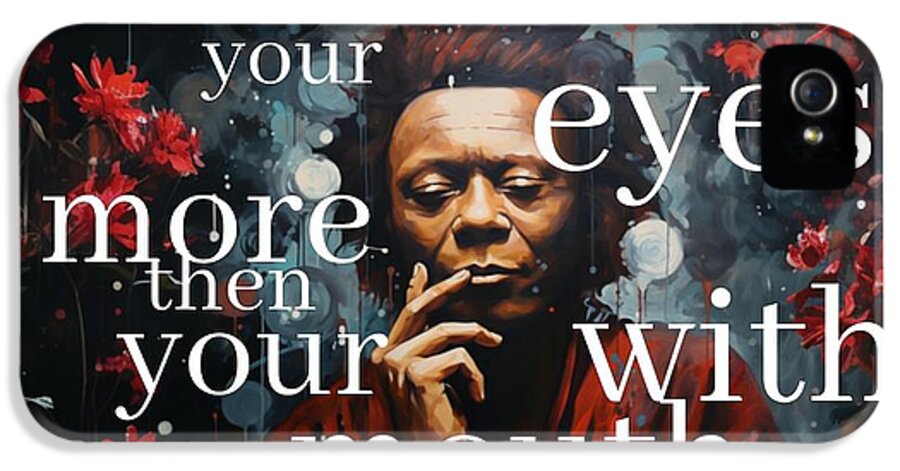 Eyes of Harmony -  A Digital Ode to Miles Davis - Phone Case