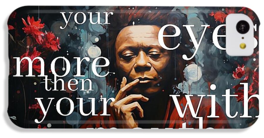 Eyes of Harmony -  A Digital Ode to Miles Davis - Phone Case