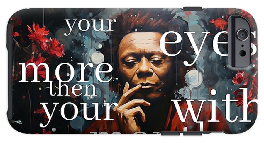 Eyes of Harmony -  A Digital Ode to Miles Davis - Phone Case