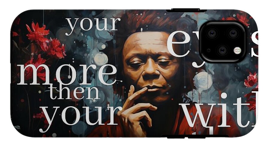 Eyes of Harmony -  A Digital Ode to Miles Davis - Phone Case