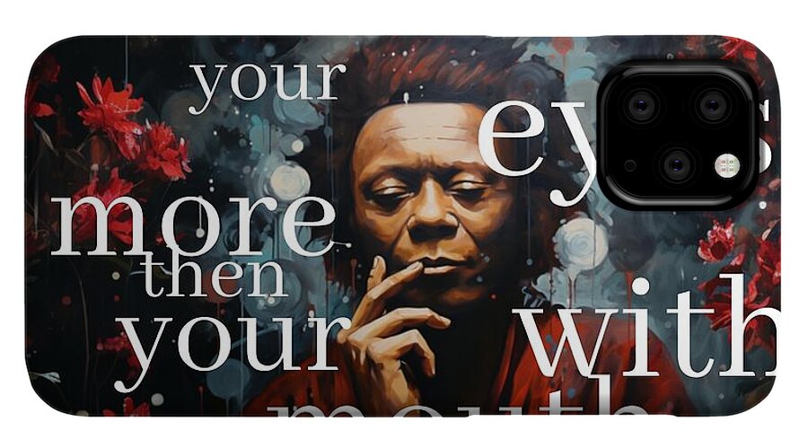 Eyes of Harmony -  A Digital Ode to Miles Davis - Phone Case