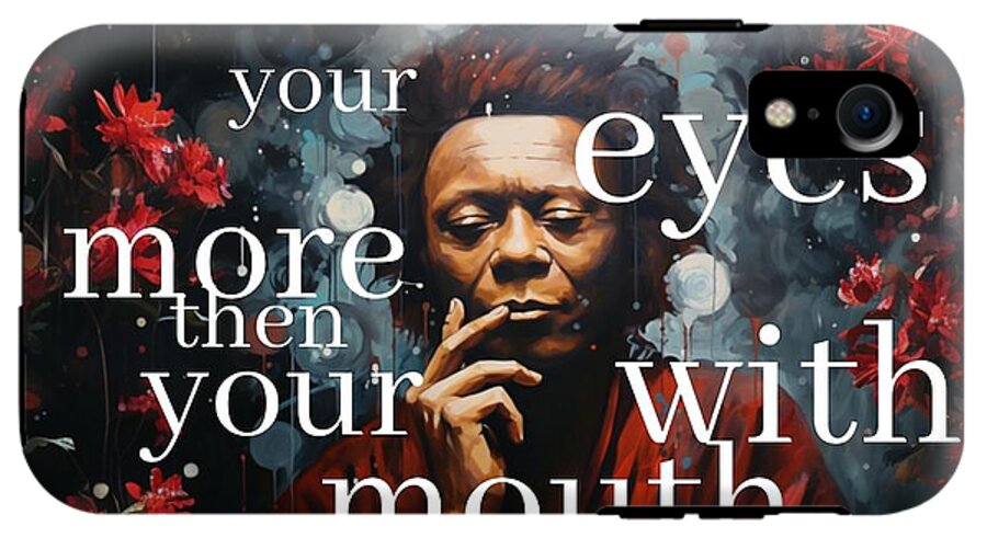 Eyes of Harmony -  A Digital Ode to Miles Davis - Phone Case