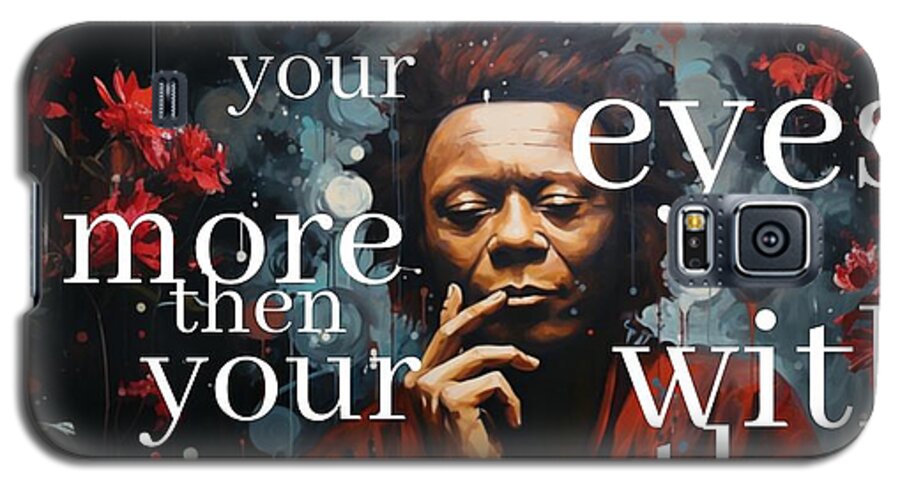 Eyes of Harmony -  A Digital Ode to Miles Davis - Phone Case