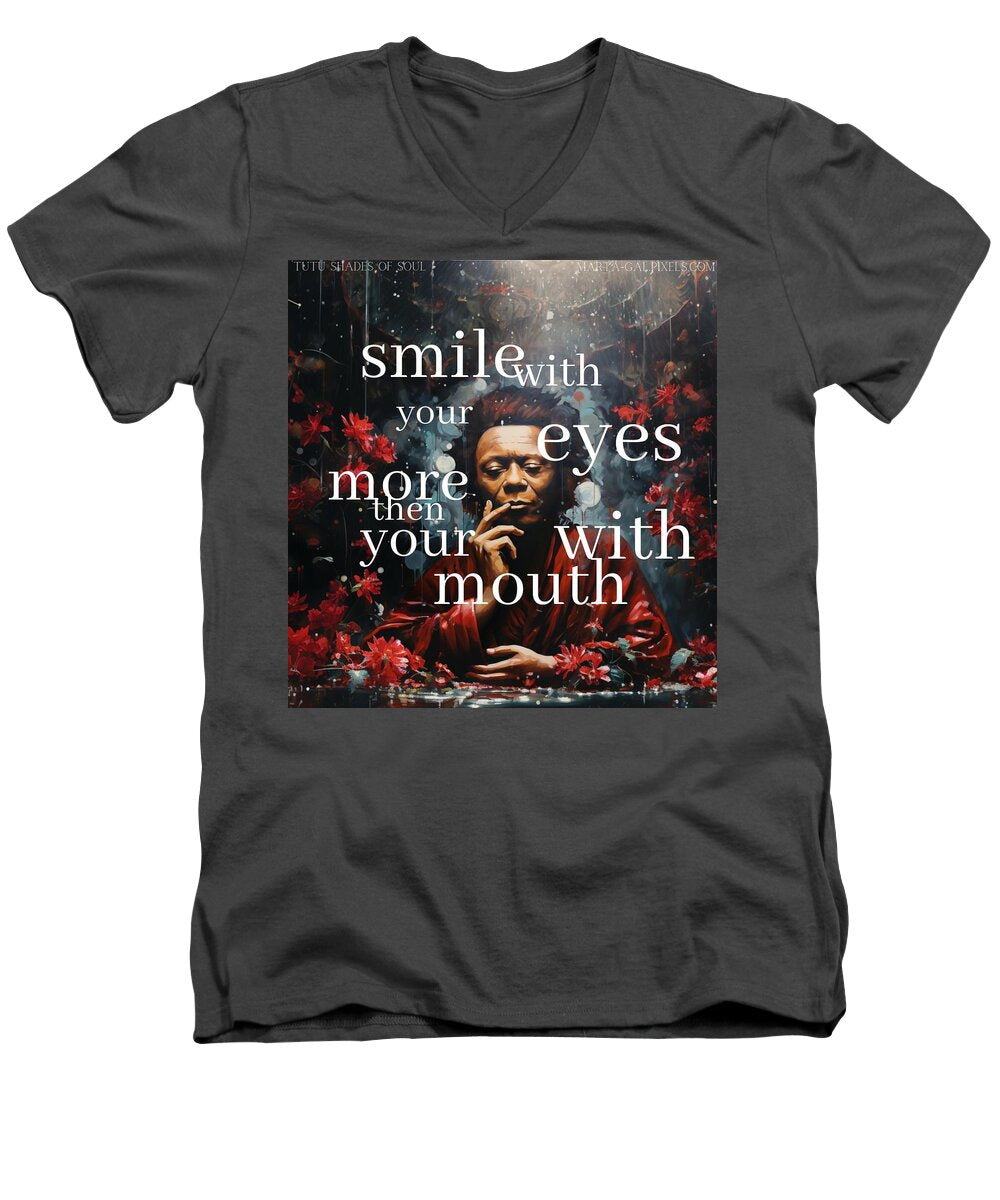 Eyes of Harmony -  A Digital Ode to Miles Davis - Men's V-Neck T-Shirt