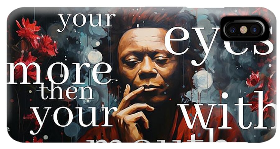 Eyes of Harmony -  A Digital Ode to Miles Davis - Phone Case