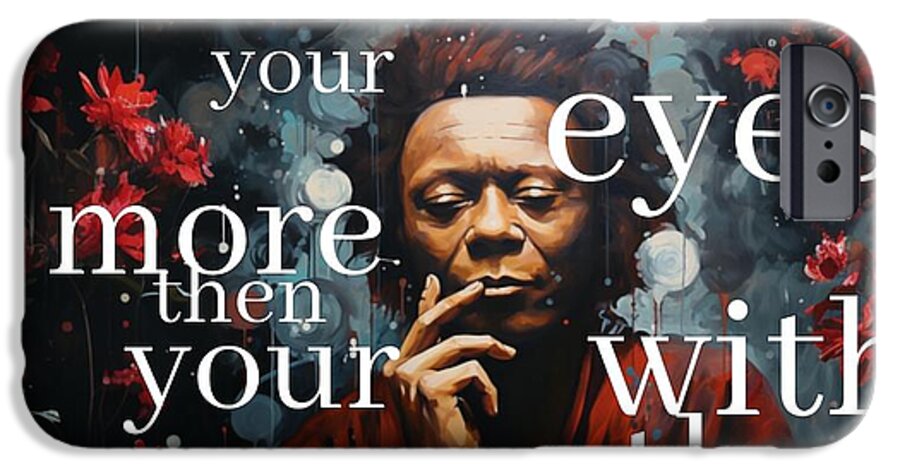 Eyes of Harmony -  A Digital Ode to Miles Davis - Phone Case