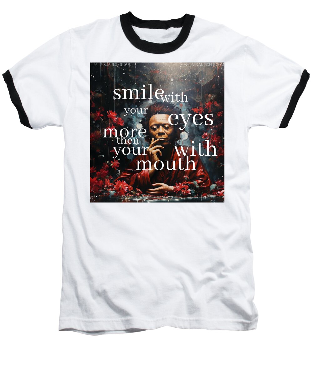 Eyes of Harmony -  A Digital Ode to Miles Davis - Baseball T-Shirt