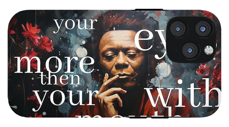 Eyes of Harmony -  A Digital Ode to Miles Davis - Phone Case