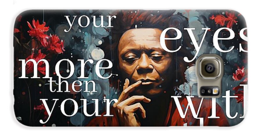 Eyes of Harmony -  A Digital Ode to Miles Davis - Phone Case