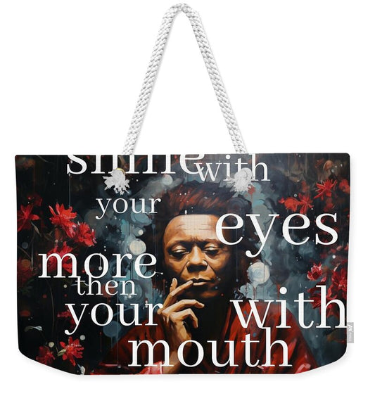 Eyes of Harmony -  A Digital Ode to Miles Davis - Weekender Tote Bag