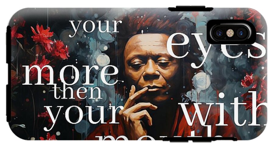 Eyes of Harmony -  A Digital Ode to Miles Davis - Phone Case