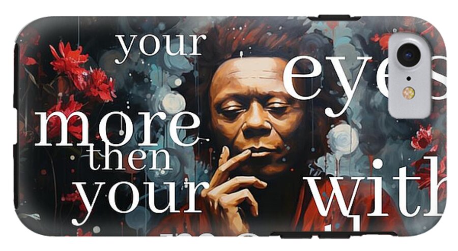 Eyes of Harmony -  A Digital Ode to Miles Davis - Phone Case