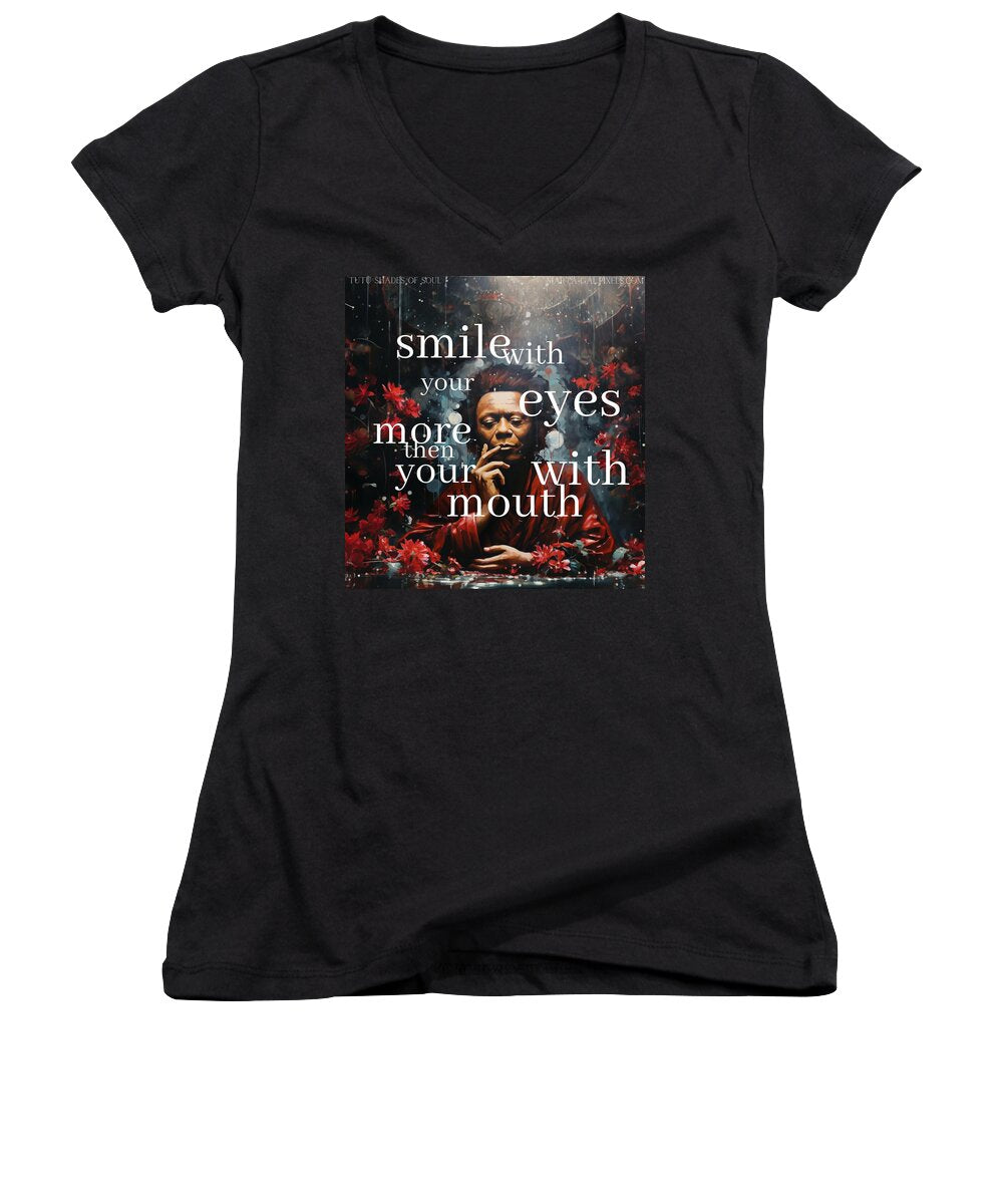 Eyes of Harmony -  A Digital Ode to Miles Davis - Women's V-Neck