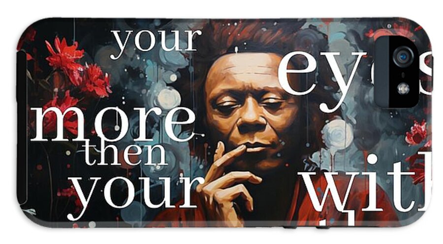 Eyes of Harmony -  A Digital Ode to Miles Davis - Phone Case