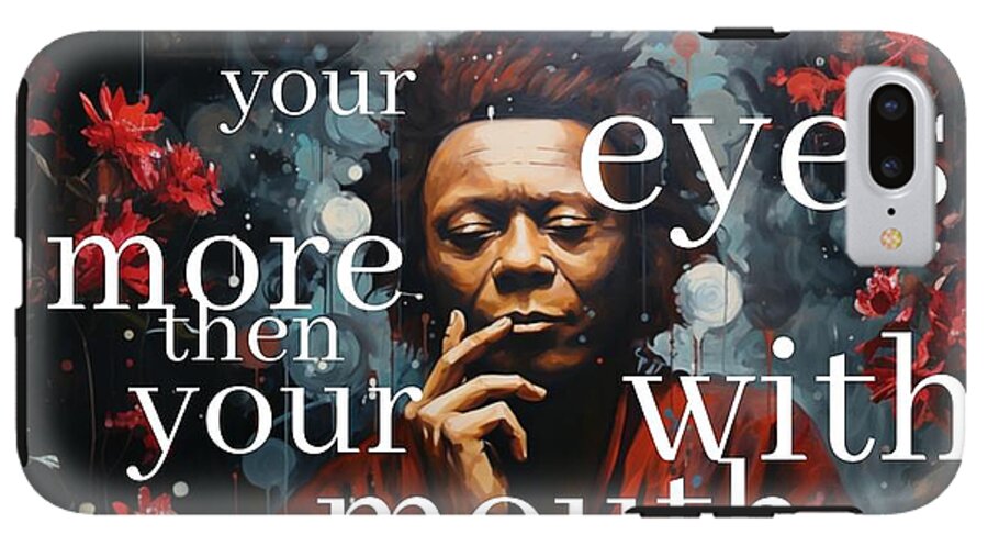 Eyes of Harmony -  A Digital Ode to Miles Davis - Phone Case