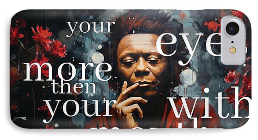 Eyes of Harmony -  A Digital Ode to Miles Davis - Phone Case