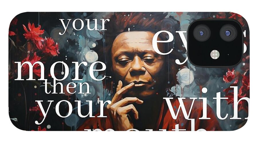 Eyes of Harmony -  A Digital Ode to Miles Davis - Phone Case