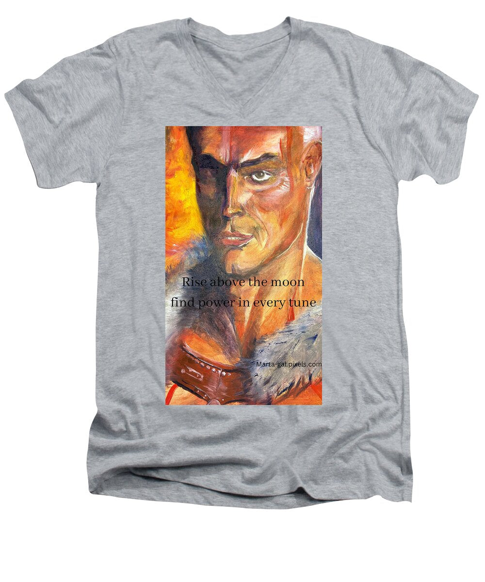 Moon - Men's V-Neck T-Shirt