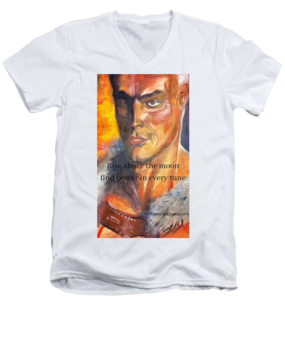 Moon - Men's V-Neck T-Shirt